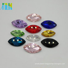 wholesale high quality flat back glass stone without hole